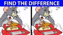 Tom and Jerry show the difference between the tow photos