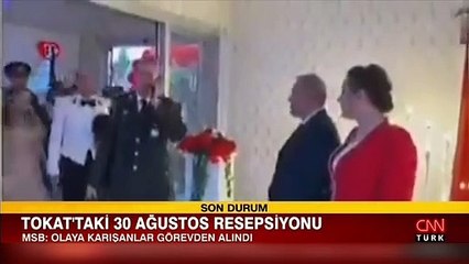 30 Ağustos resepsiyonunda kriz çıkartan görüntü! Görevden alındılar
