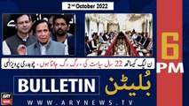 ARY News Bulletin | 6 PM | 2nd October 2022