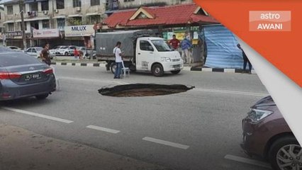 'Sinkhole' | Laluan di Jalan Bagan Lalang ditutup sementara