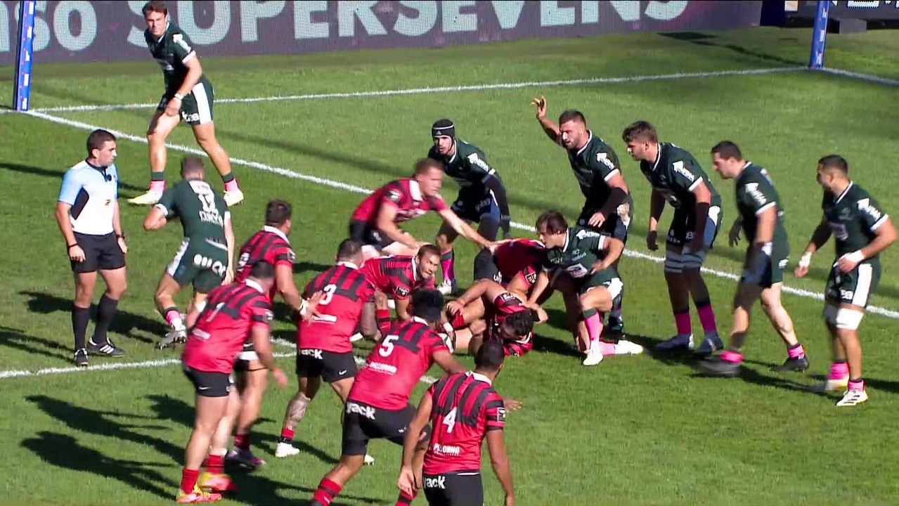 TOP 14 - Essai de Komiti ALAINU'UESE (RCT) - Section Paloise - RC Toulon - Saison 2022/2023