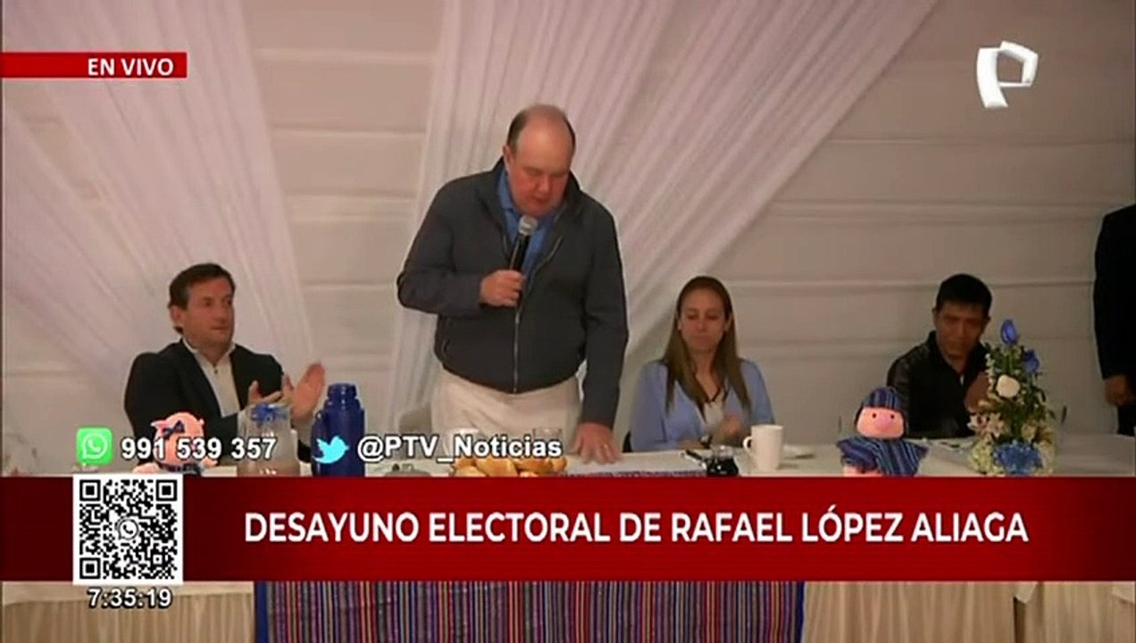López Aliaga llegó a cerro del Rímac para desayuno electoral: "me bajaron la cuenta de Tik Tok"