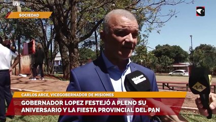 Gobernador Lopez festejó a pleno su aniversario y la Fiesta Provincial del Pan