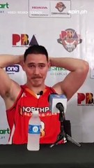 WATCH: Robert Bolick turns emotional in post-game interview after a night of blowout for NorthPort ‍