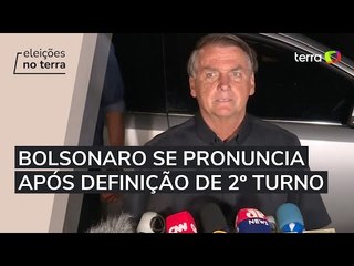 "Nós vencemos a mentira no dia de hoje", diz Bolsonaro após confirmação de 2º turno com Lula