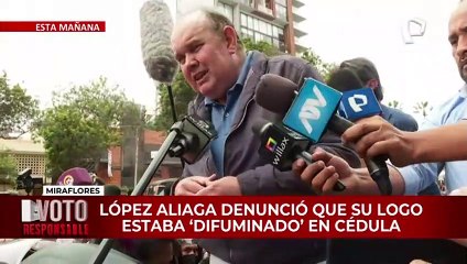 López Aliaga denuncia que su símbolo no está legible en cédula de votación