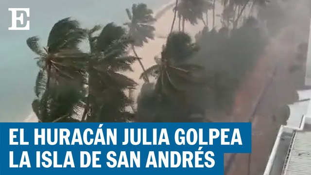 El huracán Julia golpea la Isla de San Andrés en Colombia