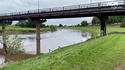 Hunter River at Maitland, Sunday, October 9