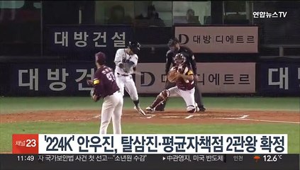 '224K' 안우진, 탈삼진·평균자책점 2관왕 확정