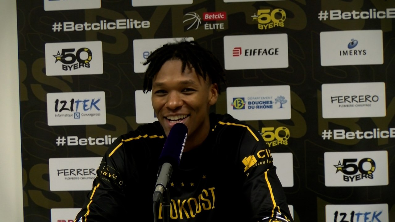 Au micro maritima: Allan Dokossi après la victoire de Fos Provence Basket contre Nanterre