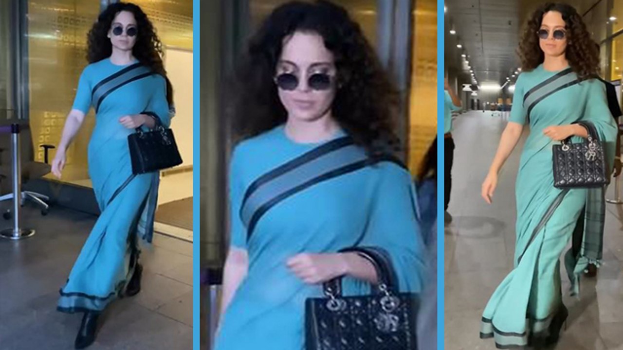 Kangana Ranaut Cotton Saree पर Boots Look Troll, Trollers ने कहा लूंगी लपेट |Boldsky*Entertainment