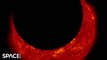 Partial solar eclipse only seen in space - NASA spacecraft's view