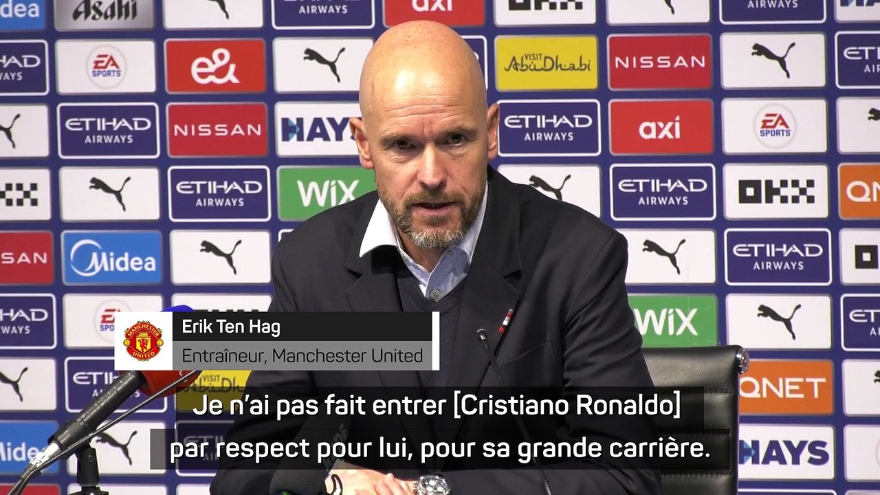 Ten Hag n'a pas fait rentrer Cristiano Ronaldo "par respect pour sa grande carrière"
