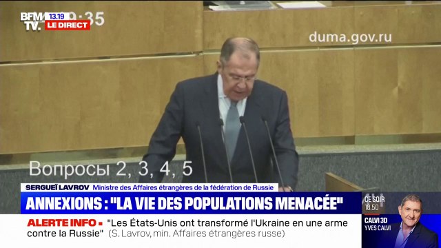 Sergueï Lavrov, ministre des Affaires étrangères russe: Les Etats-Unis ont transformé l'Ukraine en instrument de guerre contre la Russie