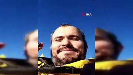 Bursa'da işyerine paraşütle inen işçi konuştu