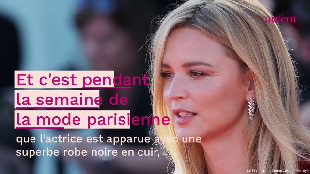 Virginie Efira chic et sexy : elle adopte la robe en cuir tendance de la saison