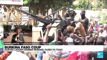 Burkina junta leader resigns, flees after coup