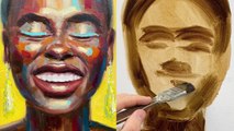 Russian oil painter makes an awe-inspiring portrait of a gorgeous black woman