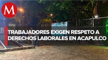 Trabajadores toman ayuntamiento de Acapulco