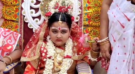 জয়রামবাটিতে এবারের কুমারী মা সারদার পিতৃবংশের সদস্যা শুভাঙ্কী মুখোপাধ্যায় |ONeIndia bengali