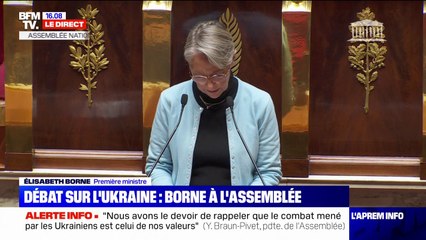 Élisabeth Borne: "Vladimir Poutine n'accepte pas de voir la démocratie s'imposer à ses frontières"