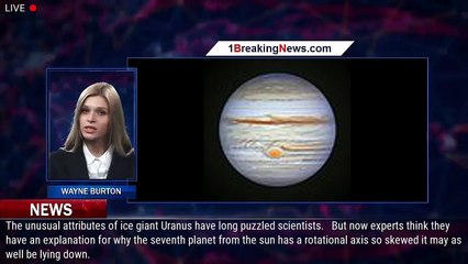 Download Video: Uranus' whopping 98-degree tilt may be due to a MOON migrating away from the planet and pullin - 1BR