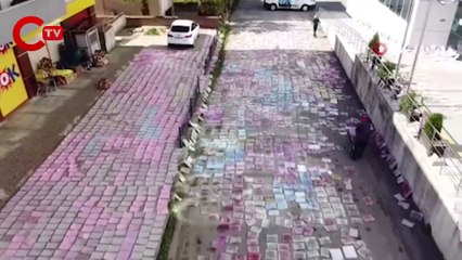 Selde ıslanan resmi