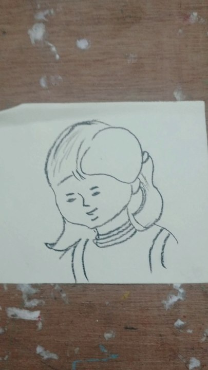 Easy Girl drawing for Bignner