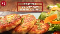 Tortitas de papa crujientes con jamón y queso | Receta fácil | Directo al Paladar México