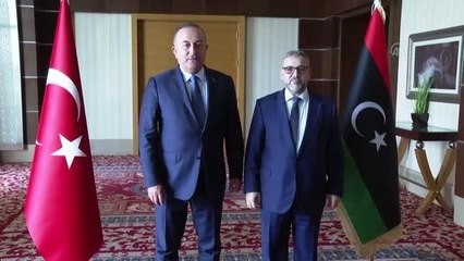 Dışişleri Bakanı Mevlüt Çavuşoğlu Başkanlığı'ndaki heyet, Yüksek Devlet Konseyi Başkanı Halid El-Meşri'yle görüştü.