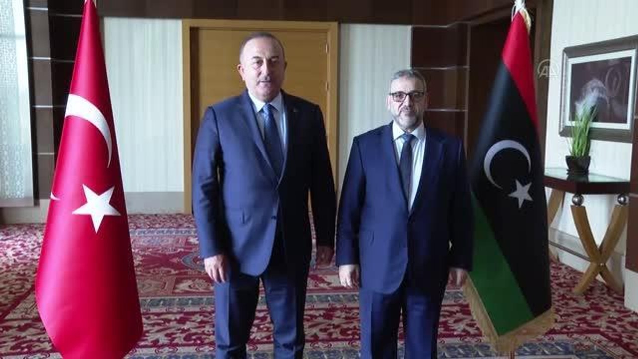 Dışişleri Bakanı Mevlüt Çavuşoğlu Başkanlığı'ndaki heyet, Yüksek Devlet Konseyi Başkanı Halid El-Meşri'yle görüştü.