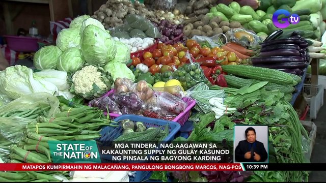 Mga tindera, nag-aagawan sa kakaunting supply ng gulay kasunod ng pinsala ng Bagyong Karding | SONA