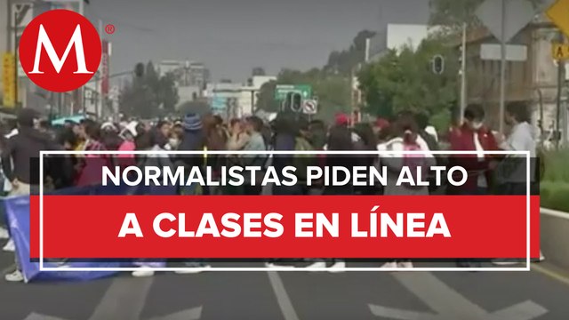 Estudiantes de la normal de maestros piden clases presenciales en CdMx