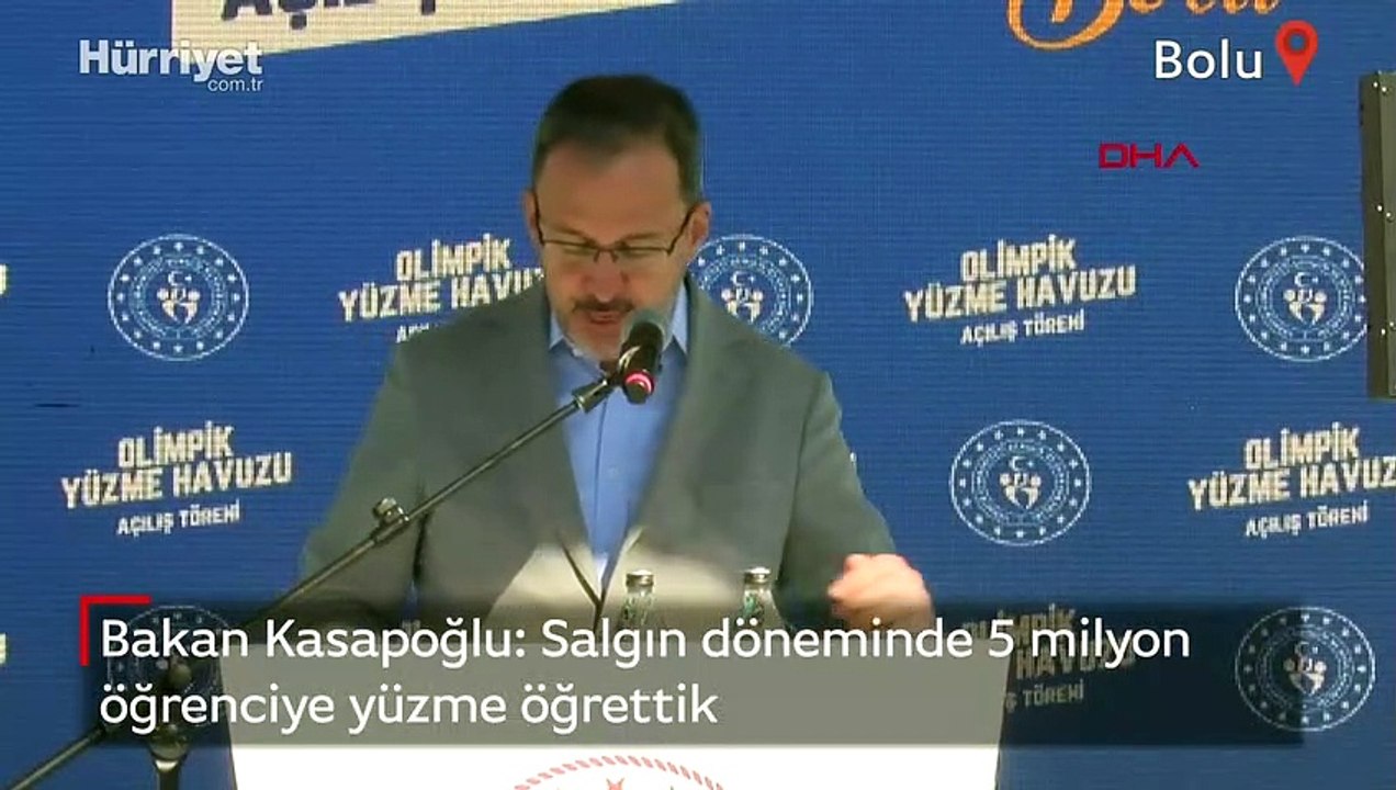 Bakan Kasapoğlu: Salgın döneminde 5 milyon öğrenciye yüzme öğrettik