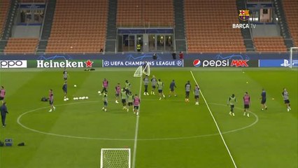 El Barça ultima detalles para enfrentarse mañana al Inter en el Giuseppe Meazza