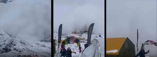 Vídeo: Acampamento no Nepal é atingido por avalanche gigantesca