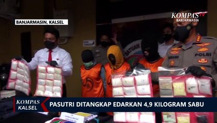 Ditangkap Polisi, Pasutri di Banjarmasin Kedapatan Simpan 4.9 Kg Sabu dalam 50 Paket