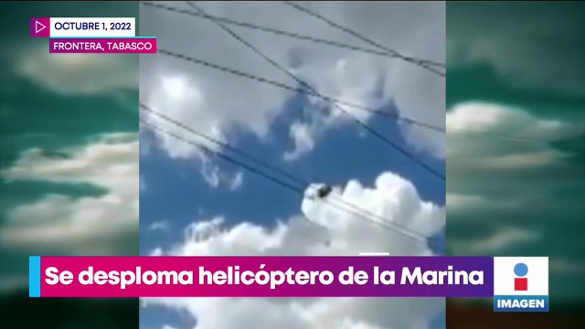 VIDEO: Helicóptero de la Marina se desploma en Tabasco