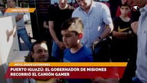 Puerto Iguazú el gobernador de misiones recorrió el camión gamer