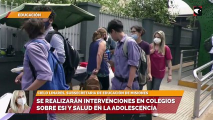 Se realizarán intervenciones en colegios sobre ESI y salud en la adolescencia