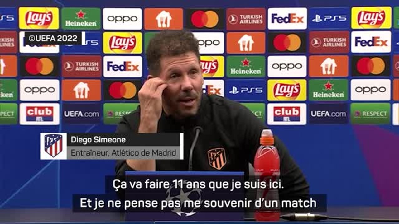 Groupe B - Simeone : "Les résultats de Bruges parlent d'eux-mêmes"