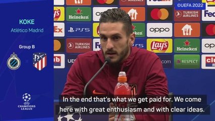 Atleti players confident ahead of Brugge clash- Koke