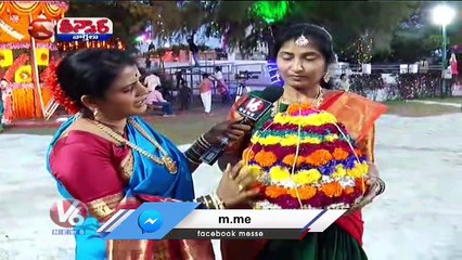 Teenmaar Chandravva In Saddula Bathukamma Celebrations _ Bathukamma 2022 _ V6 Teenmaar