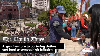 Argentines turn to bartering clothes and food to combat high inflation