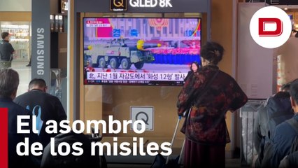 El asombro de los surcoreanos al ver el lanzamiento de un misil norcoreano