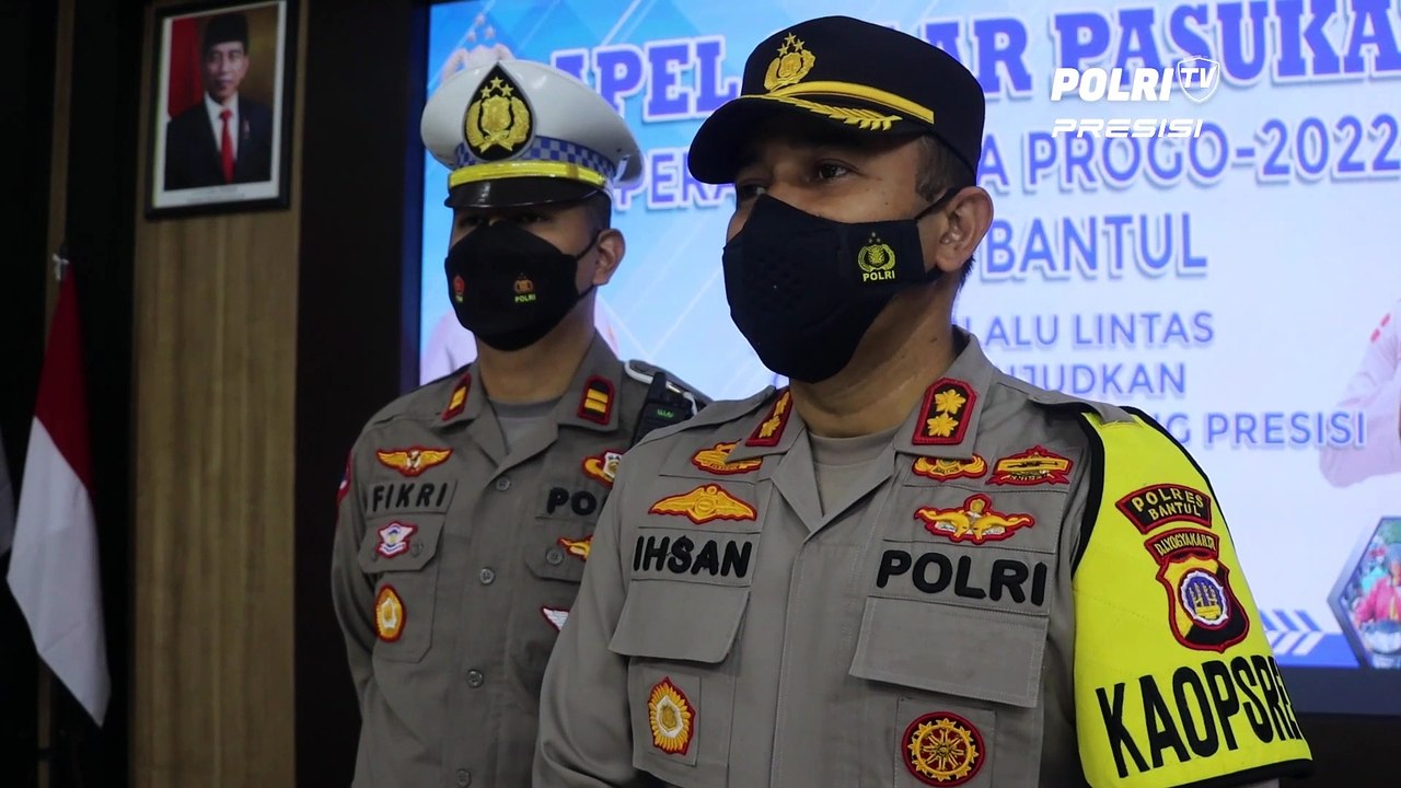 Kapolres Bantul Pimpin apel gelar pasukan Operasi Zebra 2022, di Aula Wira Pratama Mapolres Bantul