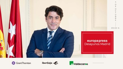 Desayuno Madrid con con el Consejero de Transportes e Infraestructuras de la Comunidad de Madrid, David Pérez, que será presentado por la presidenta de la Comunidad de Madrid, Isabel Díaz Ayuso.