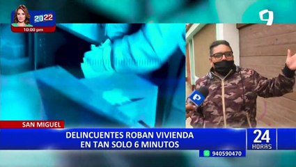 San Miguel: delincuentes roban vivienda en tan solo 6 minutos