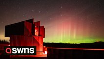 Rare footage of the Northern Lights filling the UK night sky captured