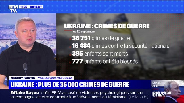 Andriy Kostin, procureur général d’Ukraine: Nous avons enregistré plus de 36.000 cas de crimes de guerre
